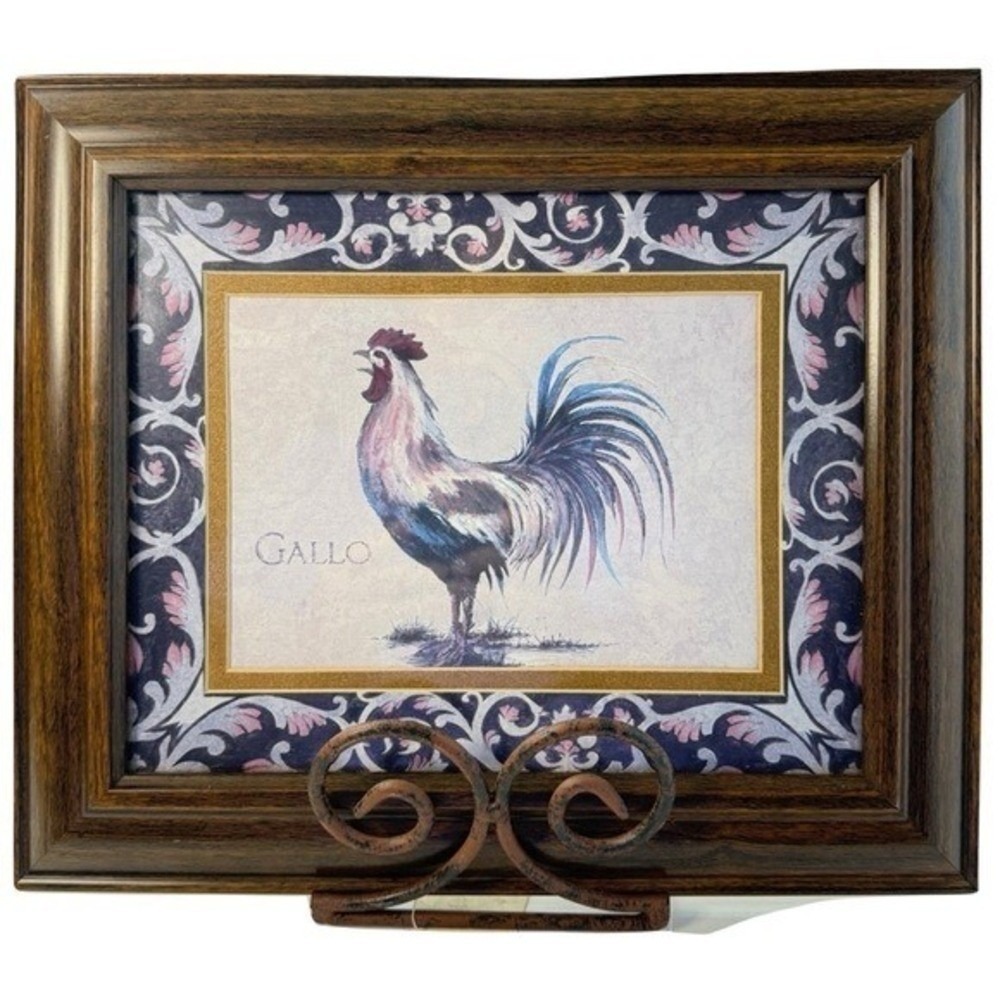Gallo Rooster Art Print Farmhouse Country Kitchen Home Decor Brown Rise n Shine